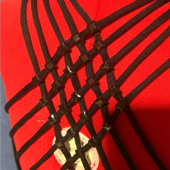 Bebe black Maxi Dress Plunge Neckline Sleeveless - Picture 7 of 9